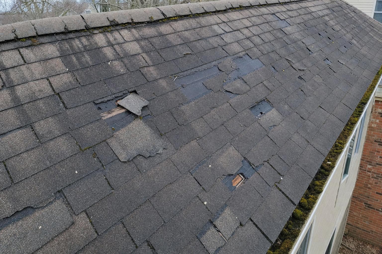 Residential Shingle Replacement before restoration